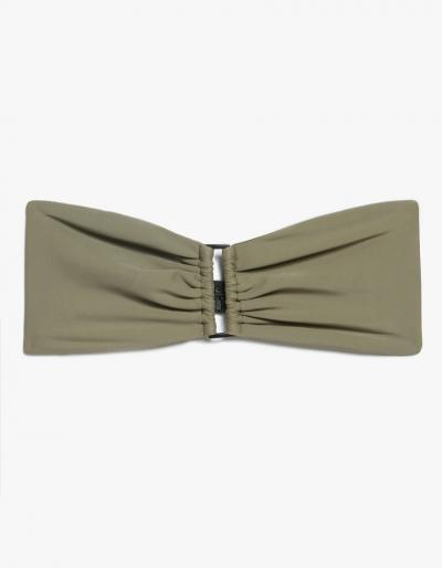 Matteau Swim Bandeau Top In Olive