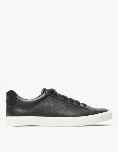 Veja Esplar Leather Sneaker In Black Pierre