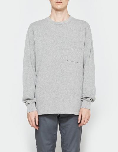Paa Ls Pocket Tee In Heather Grey