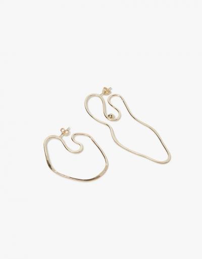 Knobbly Studio Abstract Nude With Nipple Mismatched Earrings