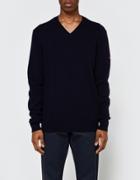 Comme Des Gar Ons Play Play V-neck Pullover In Navy