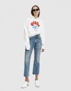 Off-white Heart Not Trouble Crop Hoodie
