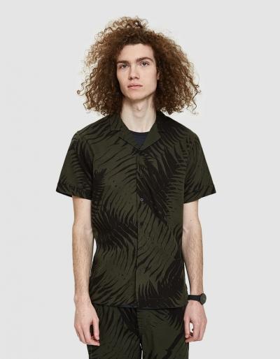 Wings+horns Sword Fern Deck Shirt In Jungle Green