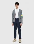 Thom Browne Classic V Neck Cardigan W/ Seasonal