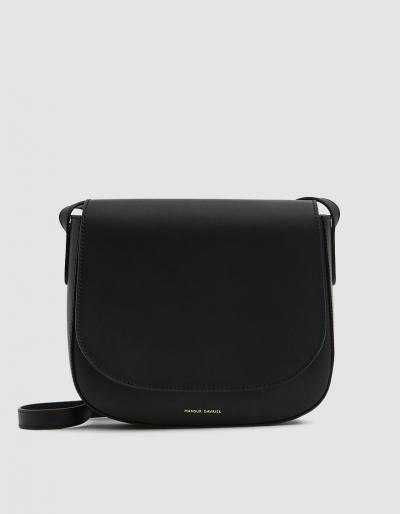 Mansur Gavriel Leather Crossbody Bag In Black