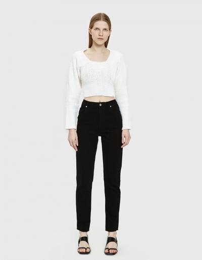 Eckhaus Latta El Straight Leg Jean In Black