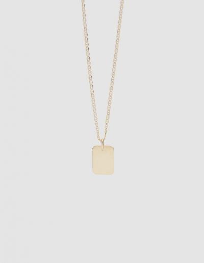 Loren Stewart Rectangular Charm Necklace