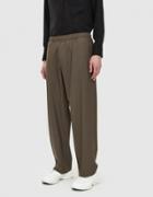 Our Legacy Drape Regular Trousers In Olive Overdyed Tweed