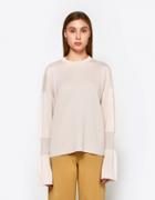 Tibi Easy Pullover In Pale Pink