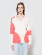 Rachel Comey Mo V Neck In Ivory/coral