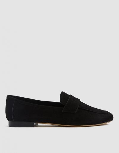 Mansur Gavriel Classic Suede Loafer In Black