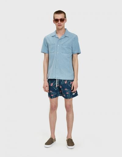 Bather Birds Of Paradise Swim Trunks In Blue