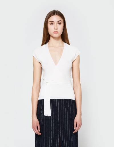 T By Alexander Wang Rib Knit Wrap Top