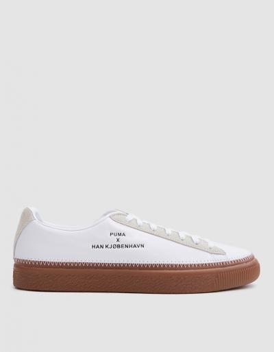 Puma Basket Stitched Han In White/gum