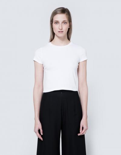 Which We Want Ribbed Tee In White