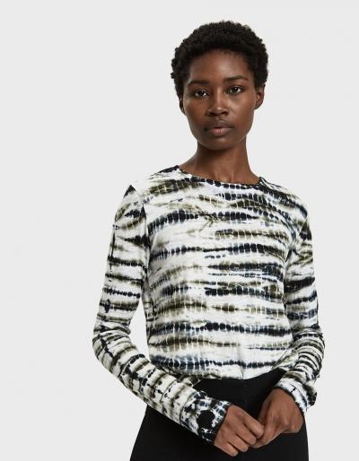 Proenza Schouler Long Sleeve Tie Dye Tee In