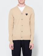 Comme Des Gar Ons Play Play Cardigan In Beige