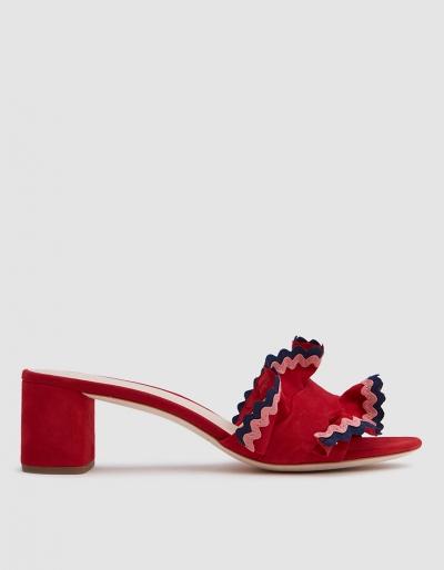 Loeffler Randall Vera Heel In Bright Red/multi