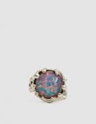 Mondo Mondo Silver Magician Ring In Pink Opal