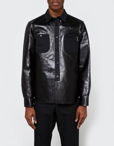 Junya Watanabe Man Horsehide X Cotton Twill Button Up