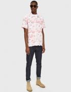 Engineered Garments Camp Shirt In Pink Flamingo Print
