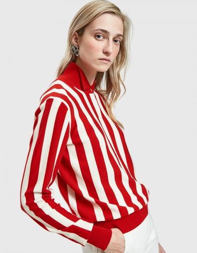 J.w. Anderson Stripe High Neck Jumper