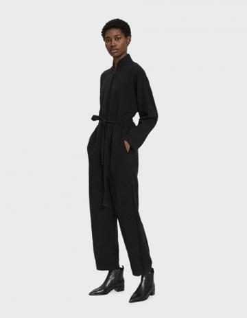 Black Crane High Neck Jumpsuit