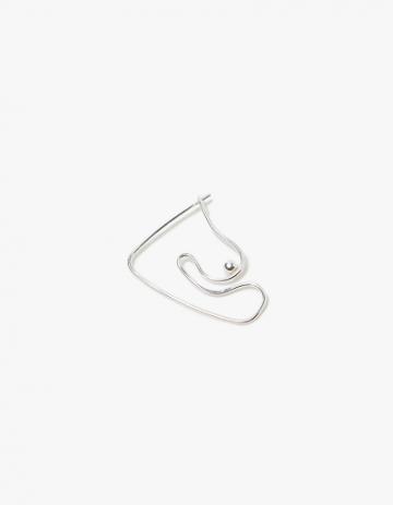 Knobbly Studio Deconstructed Nude Earring In Sterling