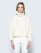 Ashley Rowe Fitted Turtleneck In Cream