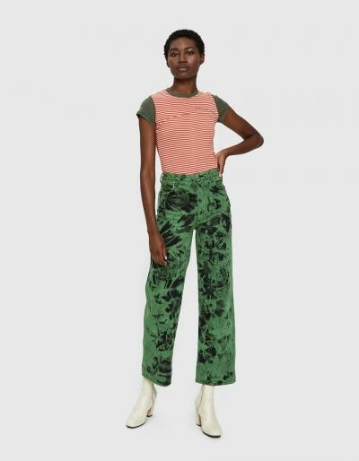 Eckhaus Latta Lapped Baby Tee In Orange