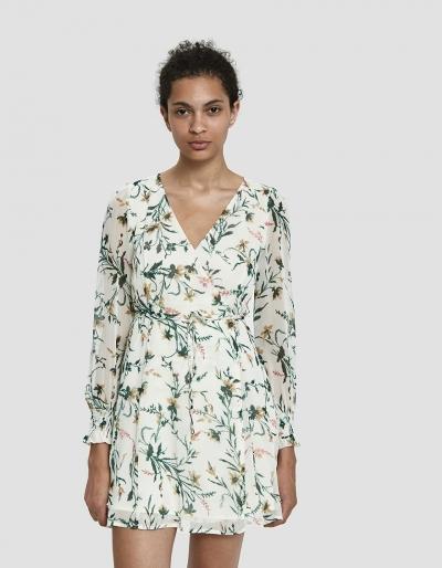 Farrow Estelle Floral Mini Dress In White