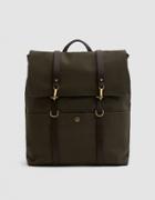 Mismo M/s Backpack In Army/dark Brown