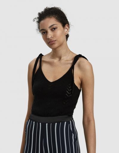 Stelen Deon Boucl Knit Tank In Black