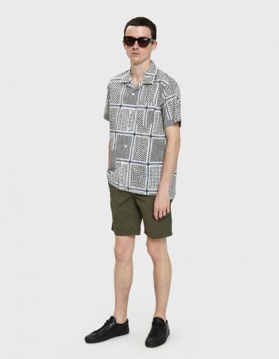 Norse Projects Aros Light Twill Shorts In Dried Olive