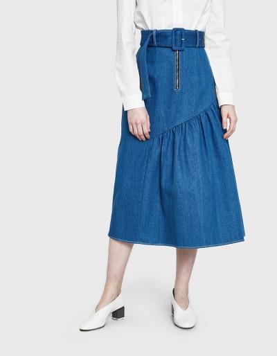 Rejina Pyo Bonnie Skirt In Denim Blue