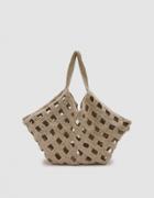 Lauren Manoogian Crochet Grid Bag In Natural