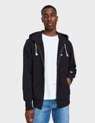 Champion Reverse Weave Rw Zip Up Hooded Sweatshirt In Black