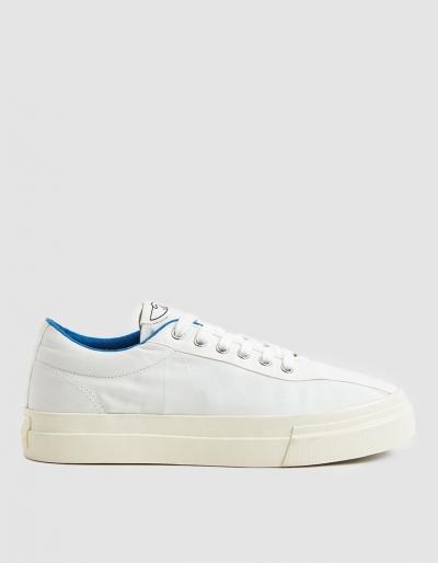 S.w.c. Dellow Canvas Sneaker In White (blue Collar)
