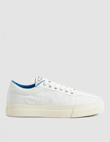 S.w.c. Dellow Canvas Sneaker In White (blue Collar)