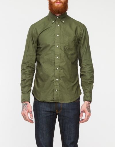 Gitman Brothers Vintage Overdyed Oxford In Olive