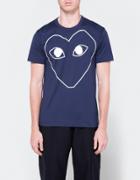 Comme Des Gar Ons Play Play Navy T-shirt Play