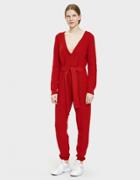 Baserange Danube Knit Jumpsuit In River Red