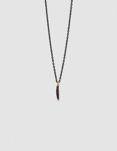 Undercover Knife Necklace In Black