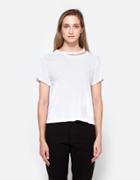 Lna Double Neck Band Tee In White