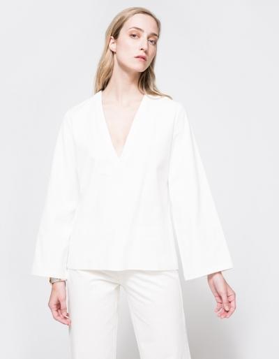 Matin Twill Top In Winter White