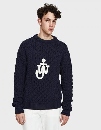 J.w. Anderson Cable Jumper With Jwa Embroidery