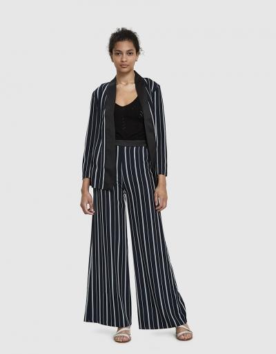 Stelen Gwenn Striped Tie-waist Blazer