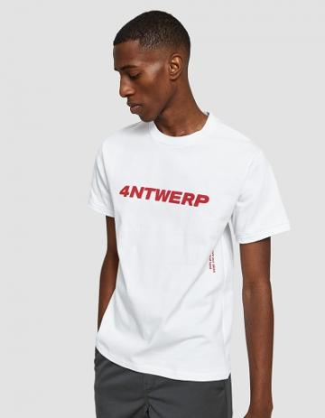 Vier Antwerp Antwerp Tee In White/red