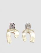 Leigh Miller Totem Earrings In White Bronze/brass