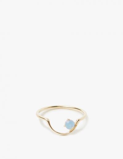 Wwake Offset Opal Arc Ring